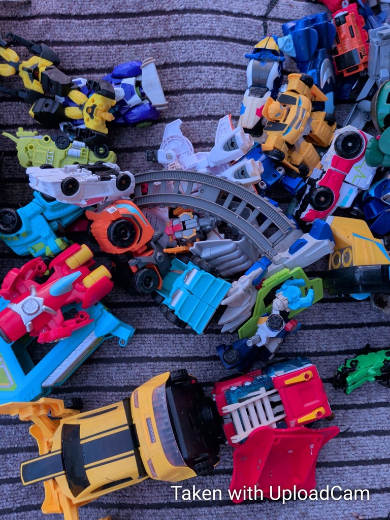 Lot of Mixed Transforming Robot and Vehicle Toys